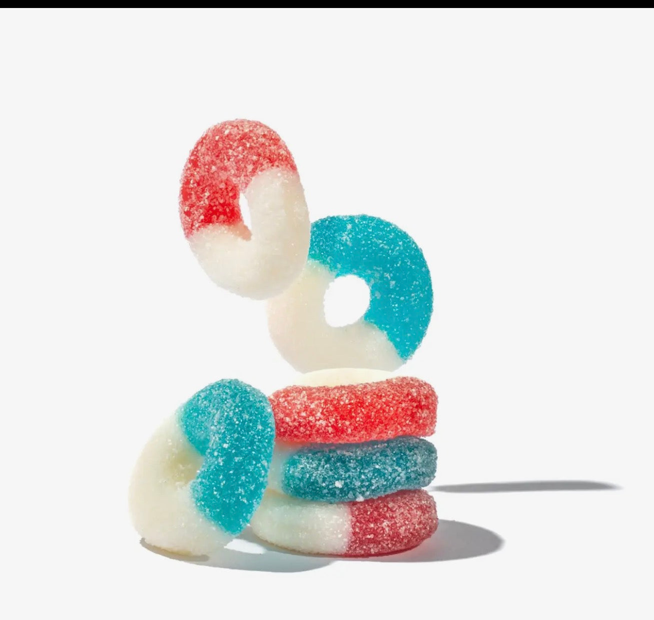 Freedom Sour Ring Gummy Red White Blue Patriotic Summer