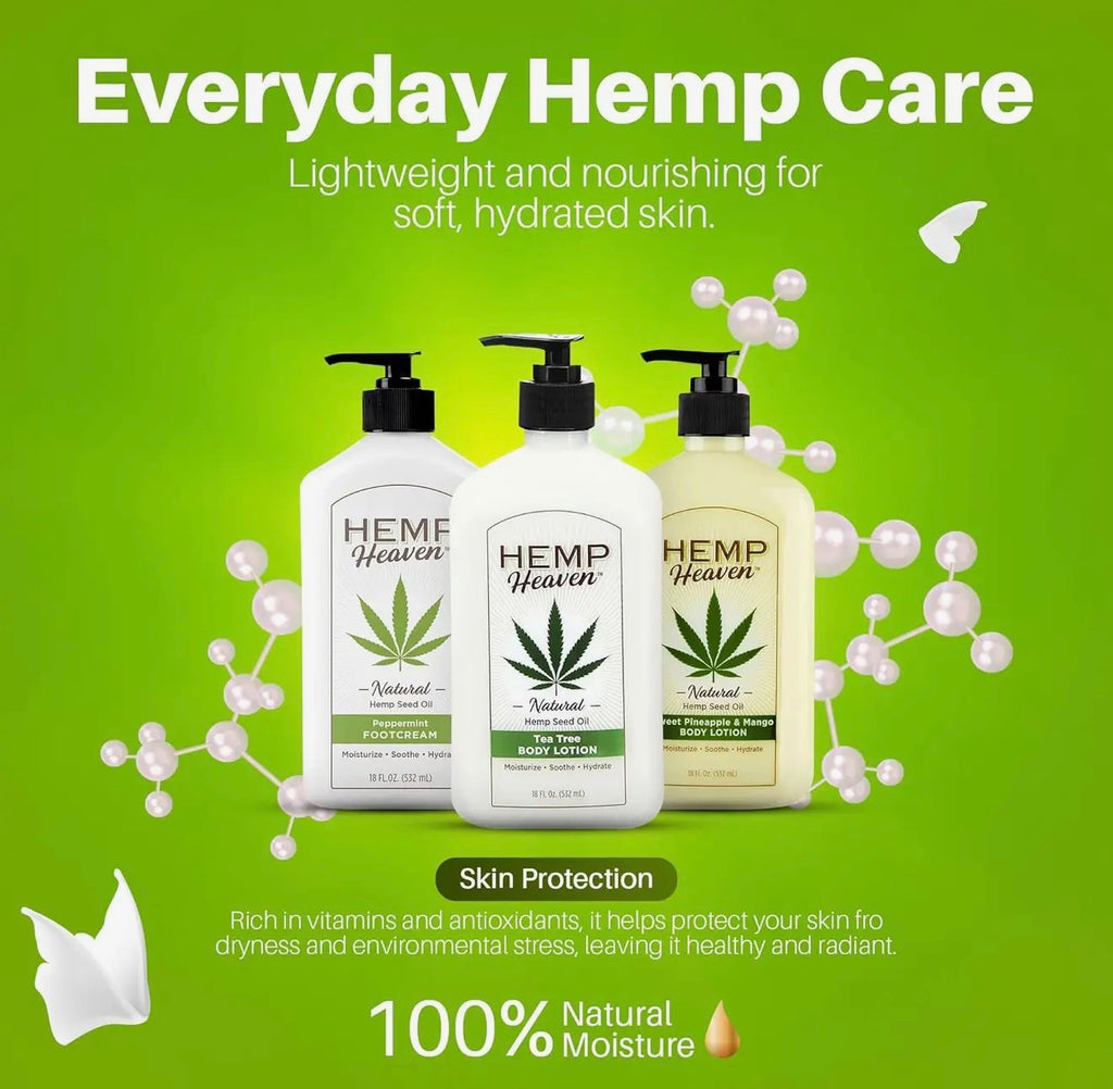 Hemp Heaven Seed Oil Body Lotion with Pump Chose Your Scent