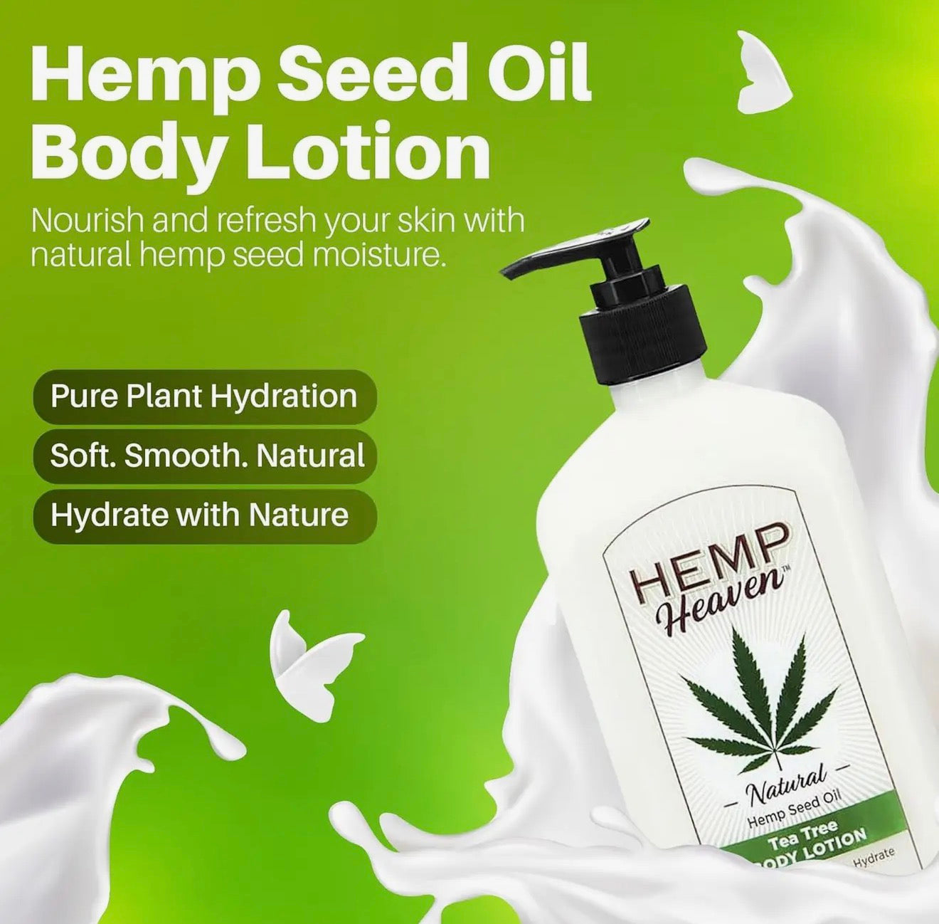 Hemp Heaven Seed Oil Body Lotion with Pump Chose Your Scent