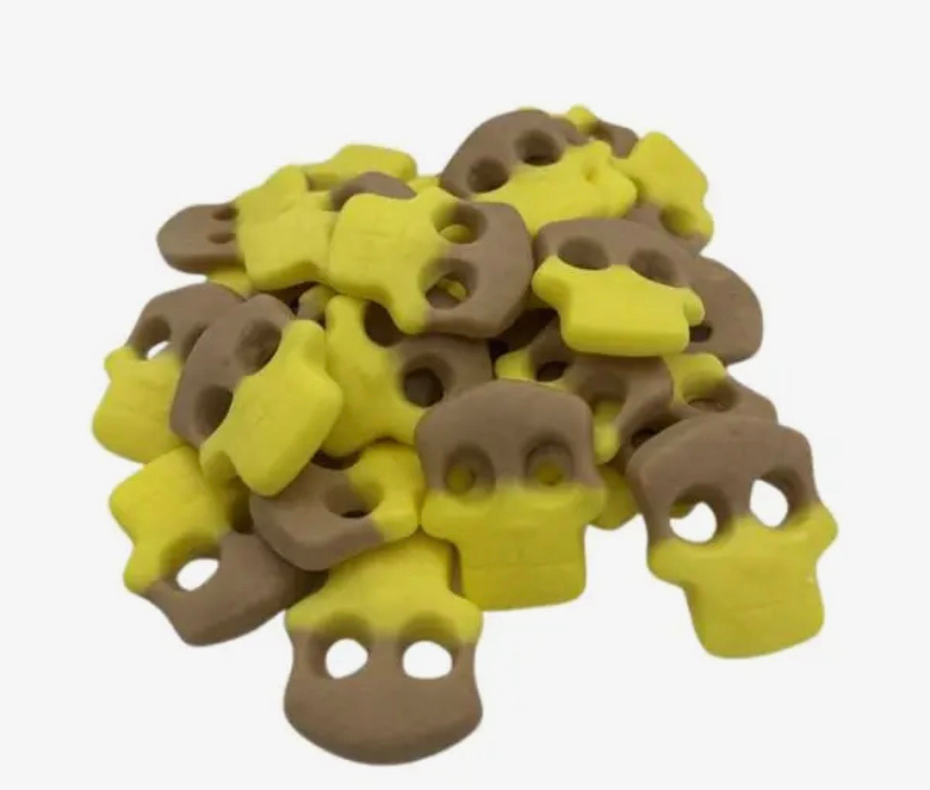 Swedish Style Banana Toffee Gummy Skulls