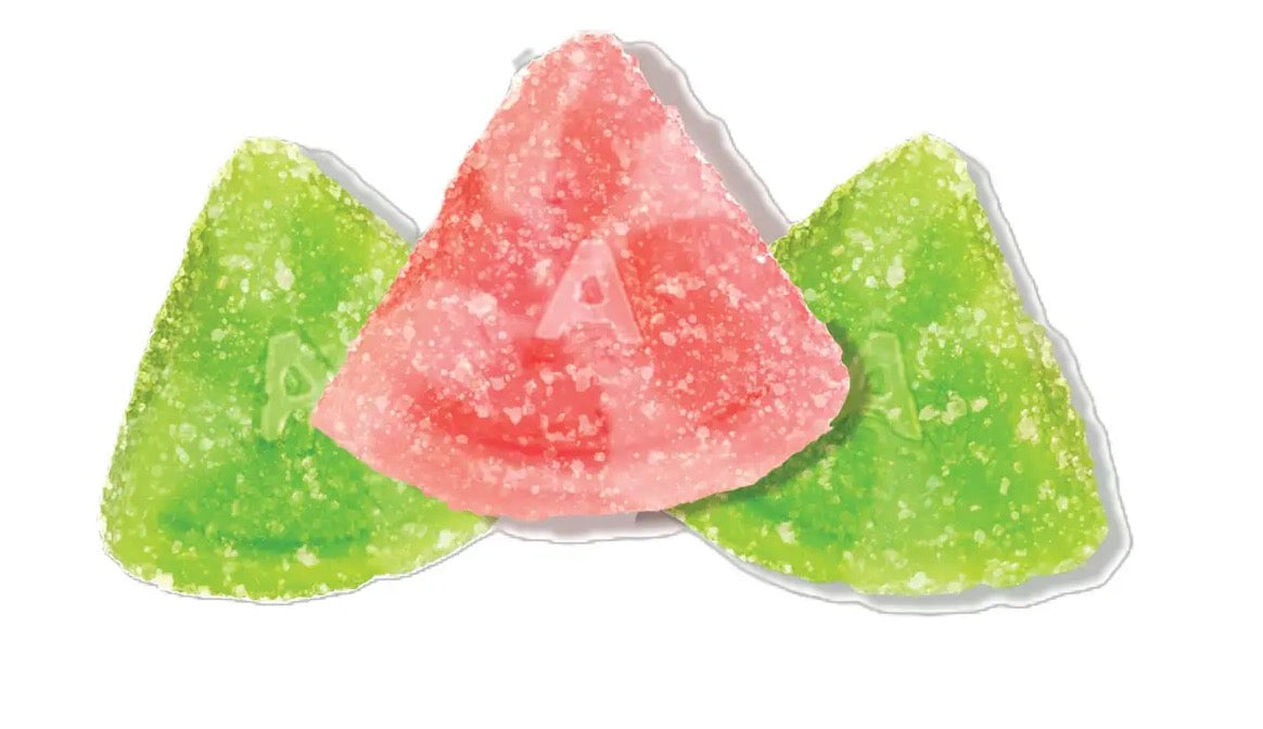 Albanese Gummi Watermelon Slices, Sanded