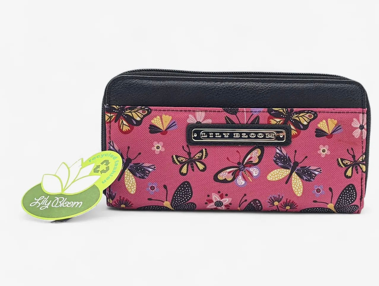 Lily Bloom Wallet Travel Zip Around Butterfly