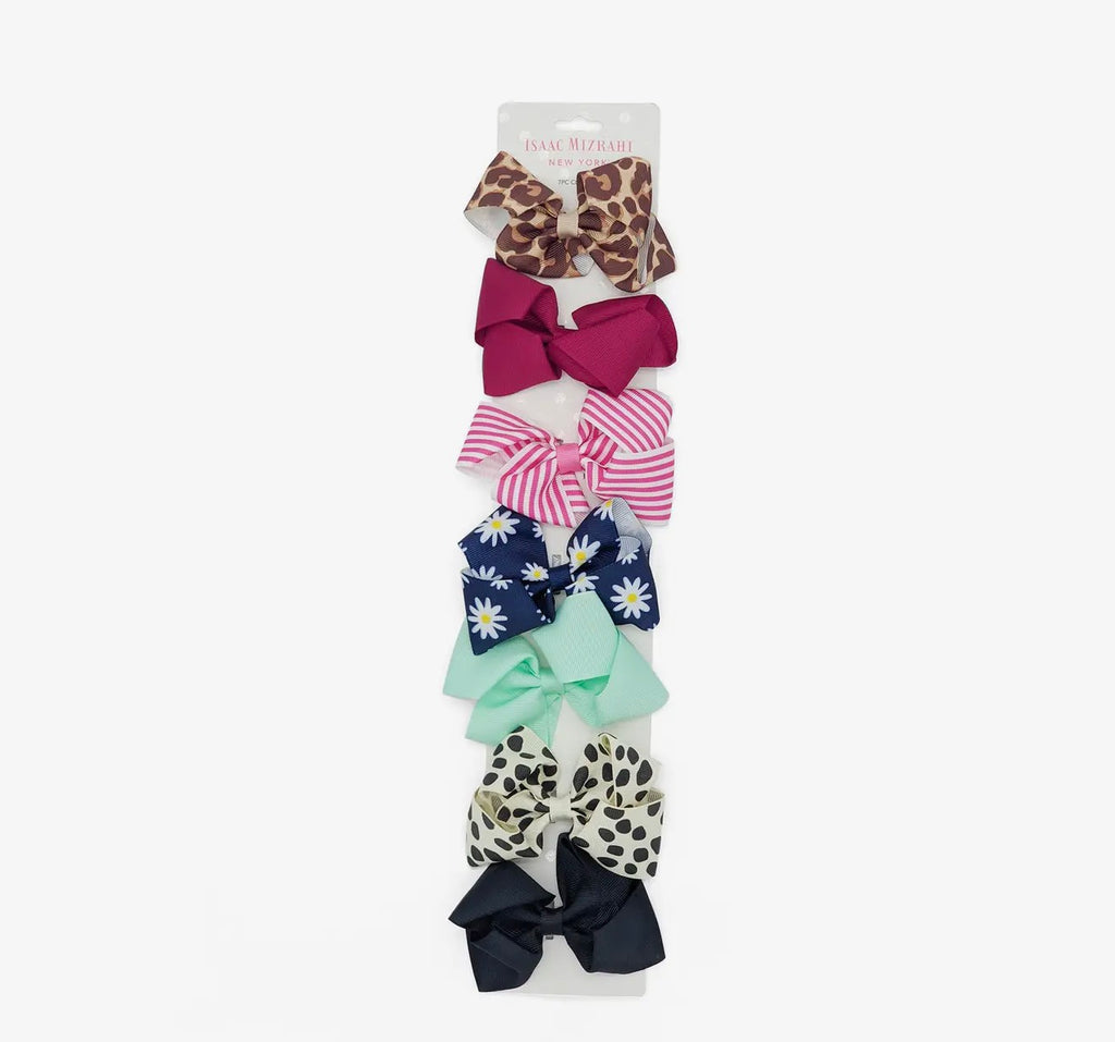 Girls Hair Bows Alligator Clips 7-Pack