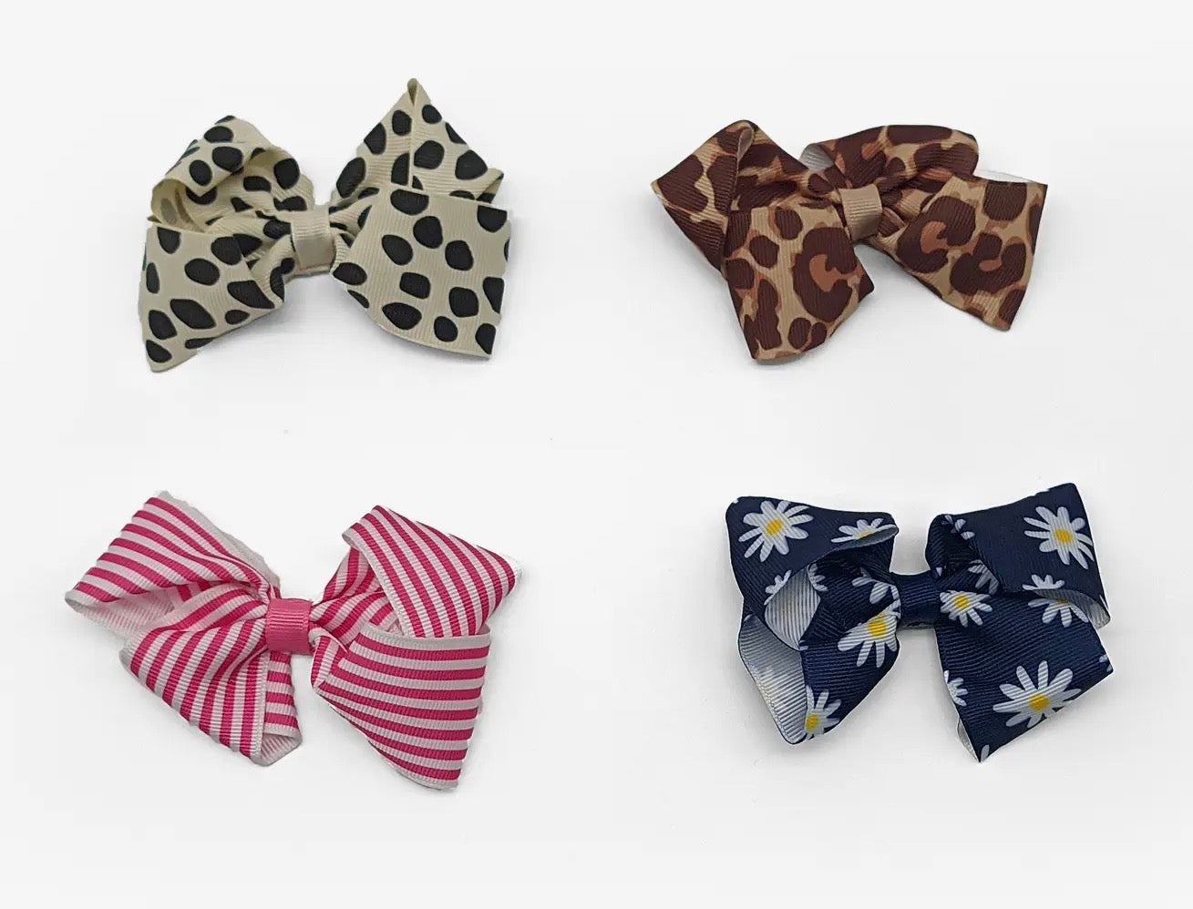 Girls Hair Bows Alligator Clips 7-Pack