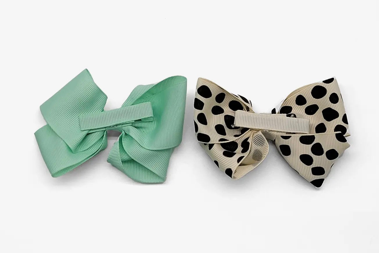 Girls Hair Bows Alligator Clips 7-Pack