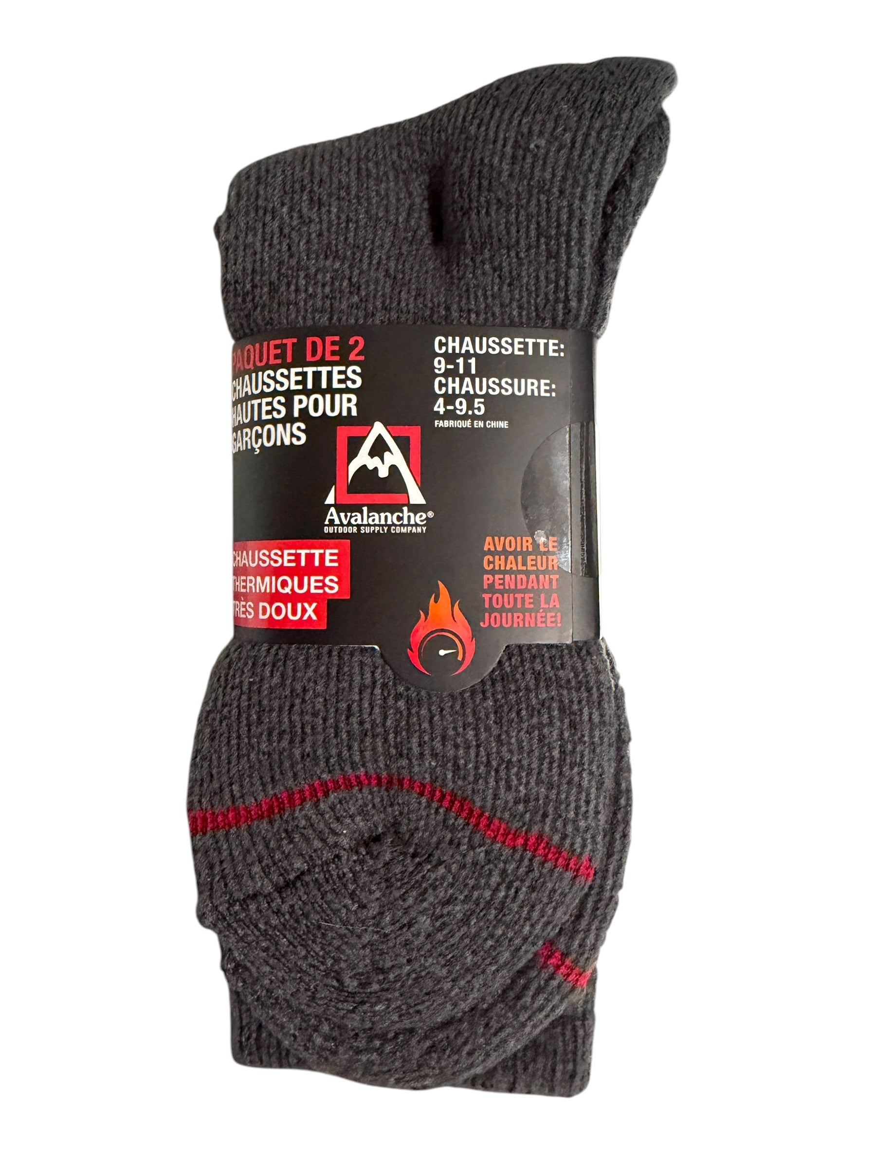 Boy's Avalanche Thermal Socks — 2 Pack