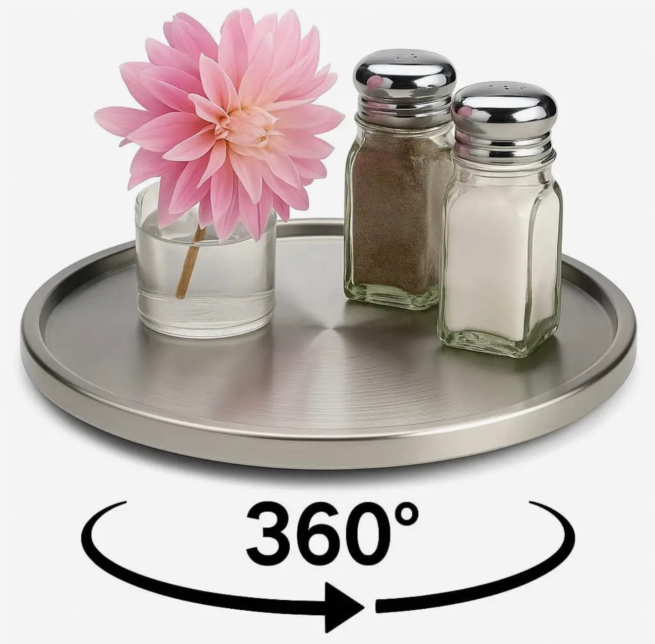 10.5" Stainless Steel Lazy Susan Turntable