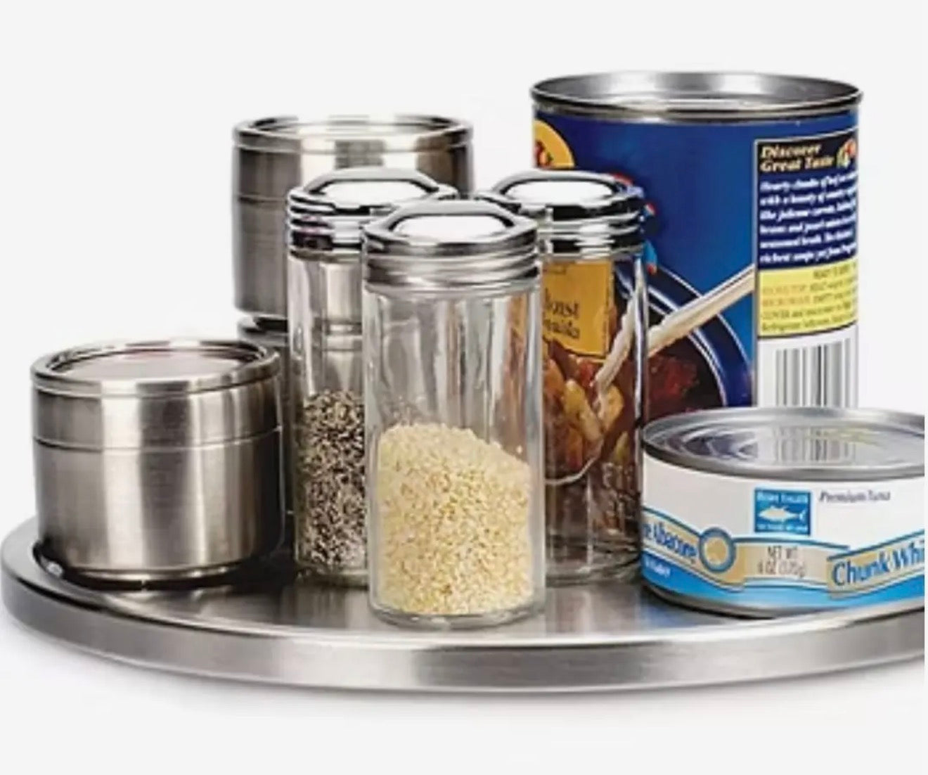 10.5" Stainless Steel Lazy Susan Turntable