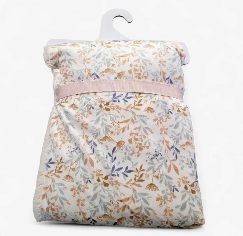 Floral Sherpa Baby Blanket – 30" x 40"