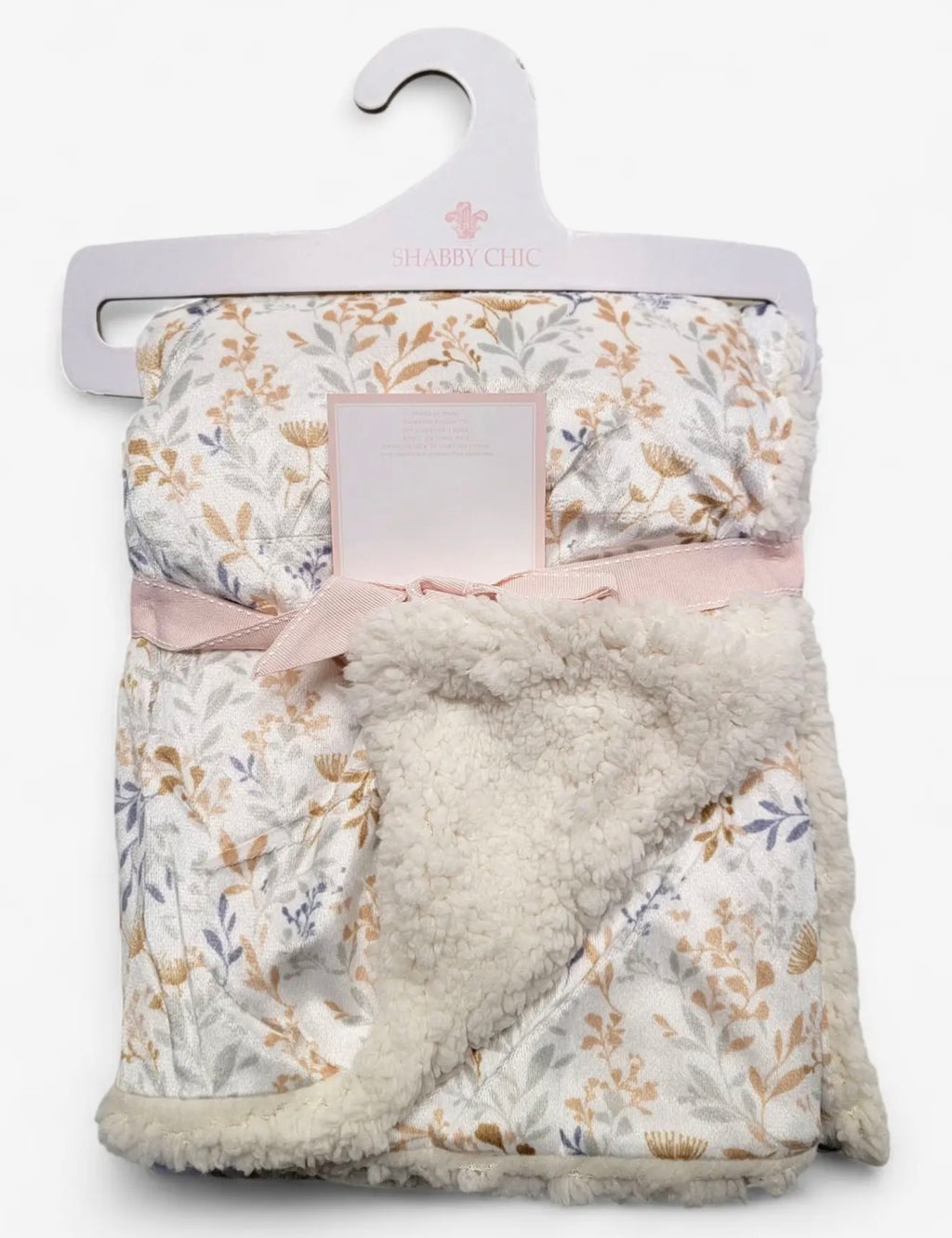 Floral Sherpa Baby Blanket – 30" x 40"