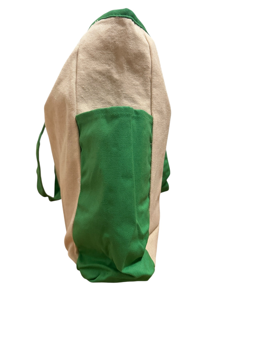 Heavy Duty Tote Bag with Green Trim