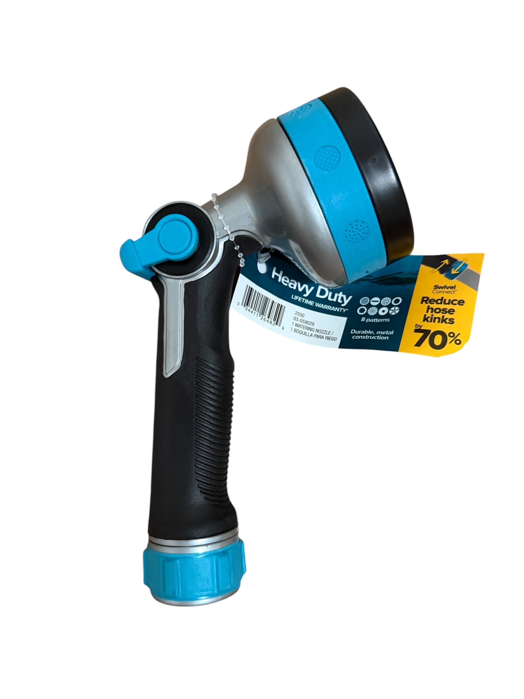 Gilmour Metal Garden Hose Water Nozzle with 8 Spray Patterns