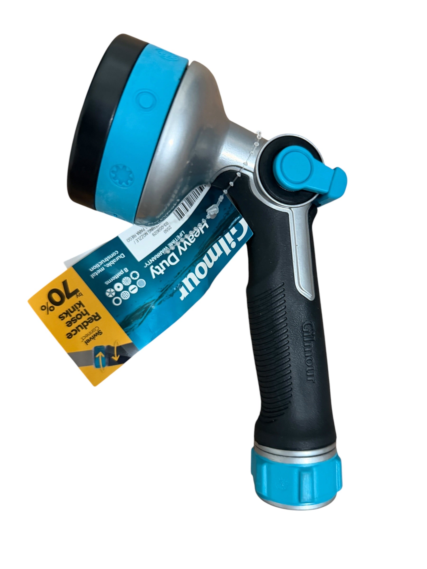 Gilmour Metal Garden Hose Water Nozzle with 8 Spray Patterns