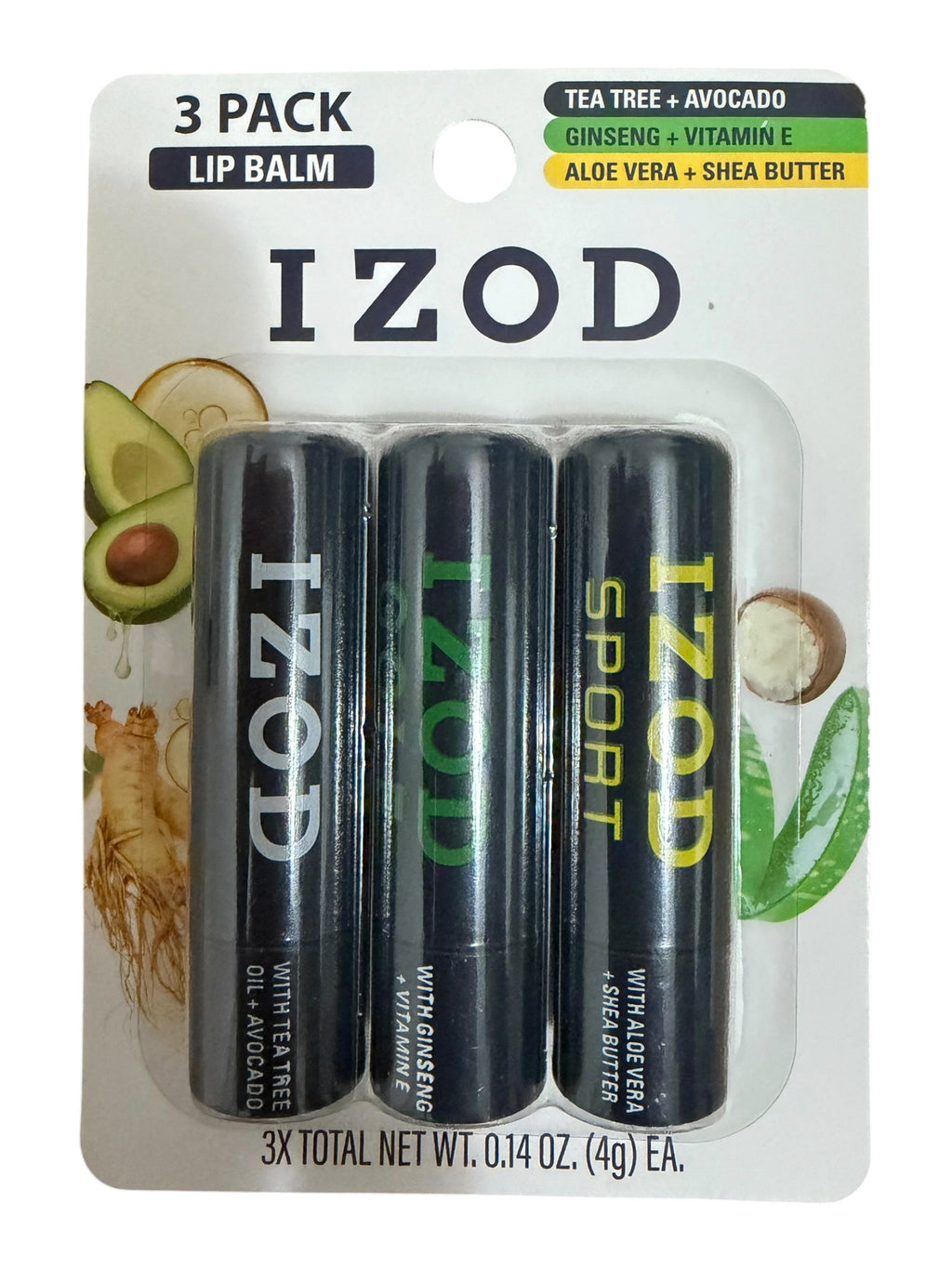 Izod Men's 3-Pack Lip Balm Collection